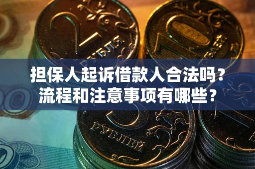 武汉担保人起诉借款人合法吗？流程和注意事项有哪些？
