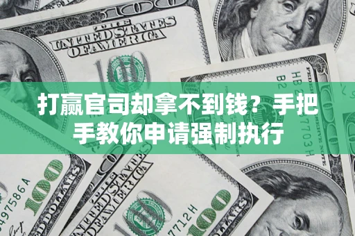 武汉打赢官司却拿不到钱？手把手教你申请强制执行