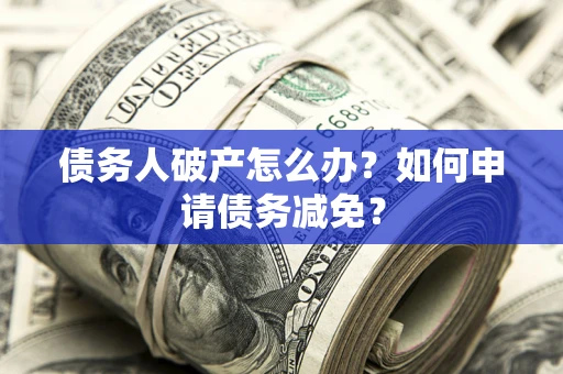 武汉债务人破产怎么办？如何申请债务减免？