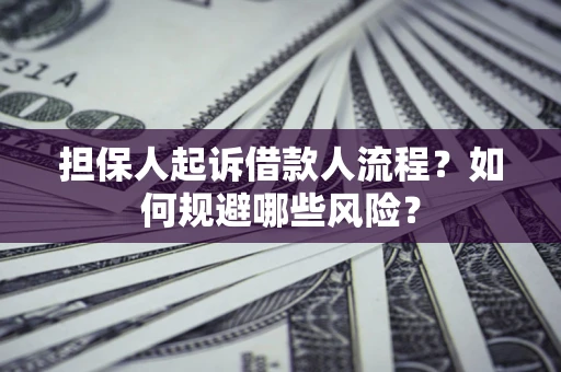 武汉担保人起诉借款人流程？如何规避哪些风险？