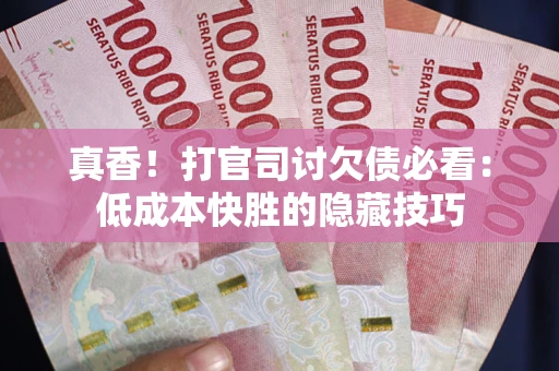 武汉真香！打官司讨欠债必看：低成本快胜的隐藏技巧