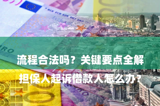 武汉

担保人起诉借款人怎么办？流程合法吗？关键要点全解析
